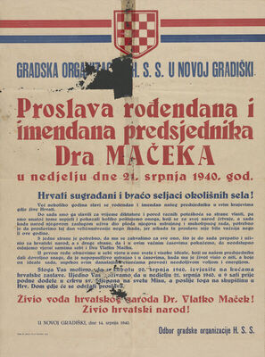 Proslava rođendana i imendana predsjednika dra. Mačeka
