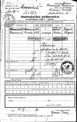 Potrošačka kartica prezime Glavanović