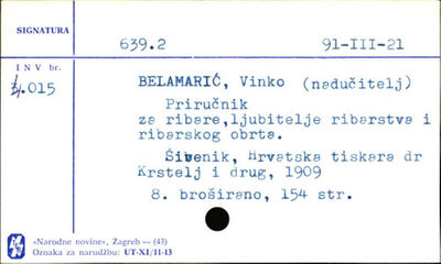 Priručnik za ribare, ljubitelje ribarstva i ribarskog obrta 