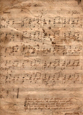 Originalna partitura J. Slavenskog: "Po jezeru"