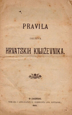 PRAVILA društva HRVATSKIH KNJIŽEVNIKA