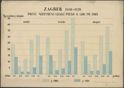 Statistički pregled : posve nepismeni građani preko šest god