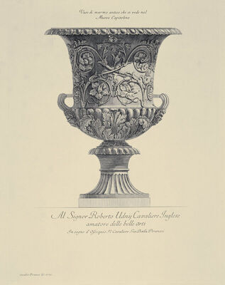 Vaso di marmo antico che si vede nel Museo Capitolino