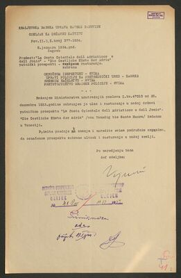 Okružnica Kraljevske banske uprave Savske banovine, Odeljak 