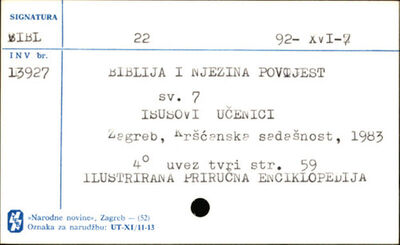 Biblija i njezina povijest : [ilustrirana priručna enciklope