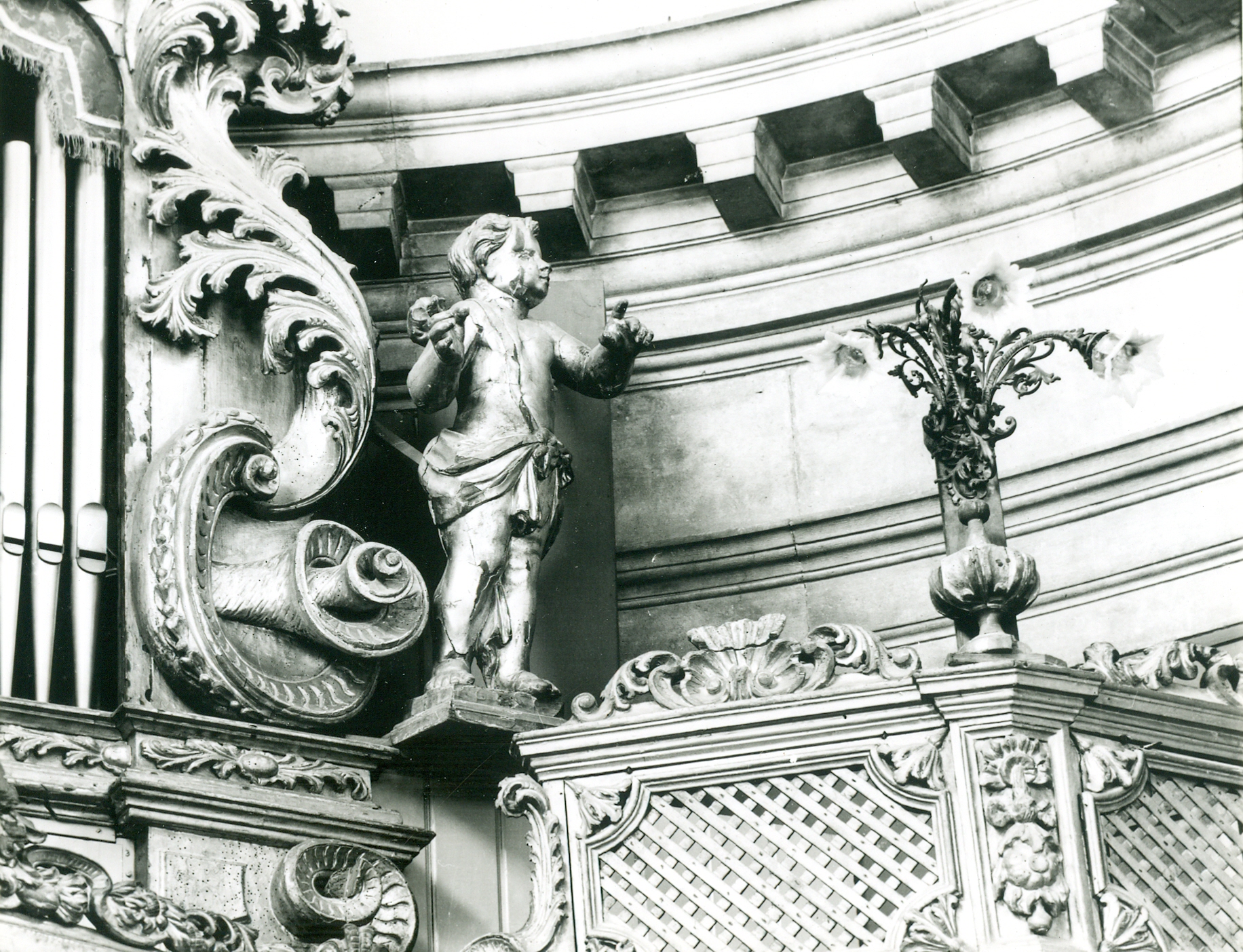 Nino Vranić, Dubrovnik (Dubrovnik) - Župna crkva Sv. Vlahe - Detalj dekoracije prospekta - figura anđela