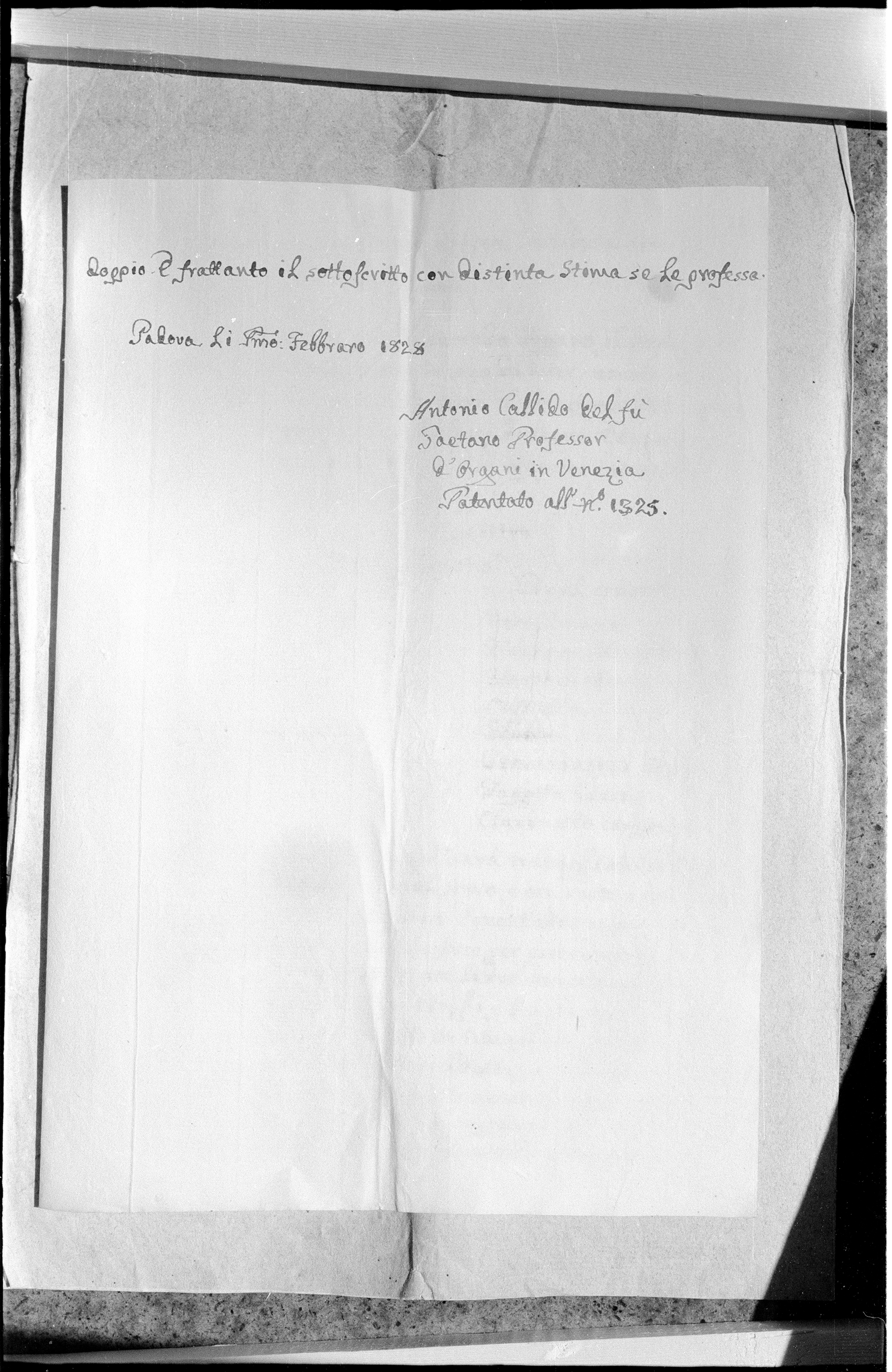 Ermin Armano, Cres (Mali Lošinj) - Arhiv katedrale - Prepiska s A. Callidom