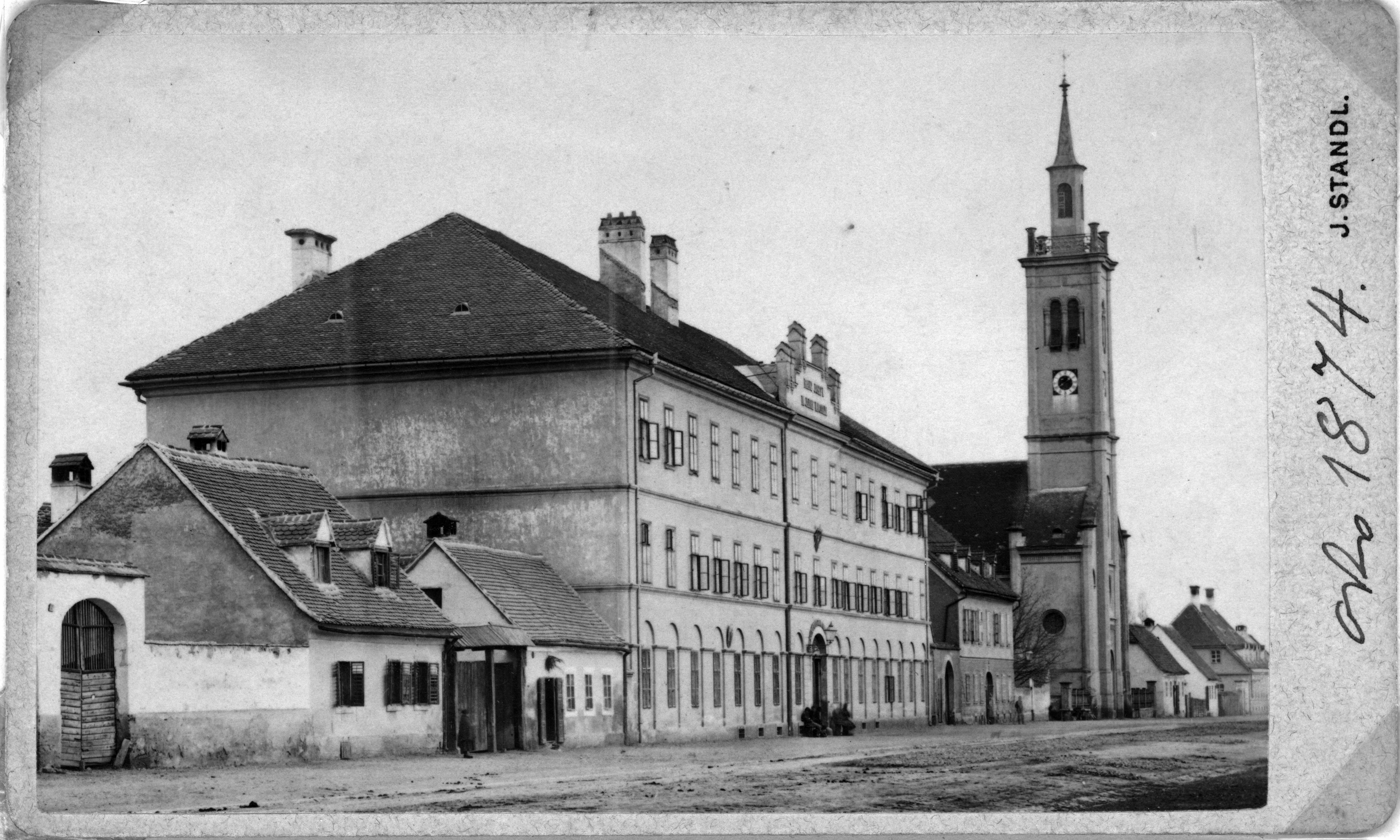 Ivan Standl, Zagreb, Vlaška ulica s upravnom zgradom bolničkog kompleksa i crkvom sv. Petra