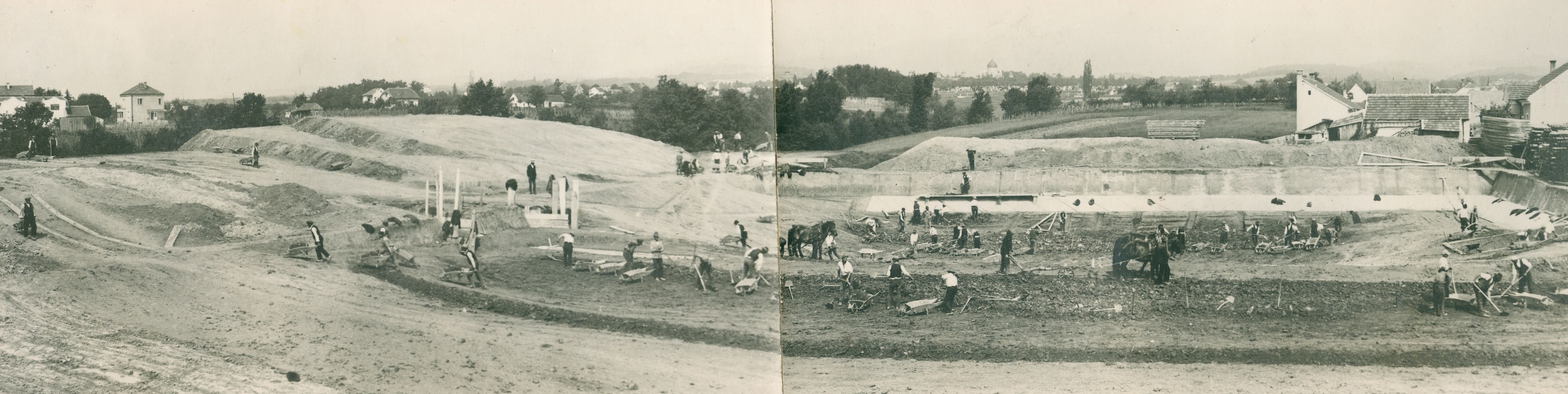 Vladimir Horvat, Zagreb (Laščina) - Gradnja rezervoara na Rebru, radovi