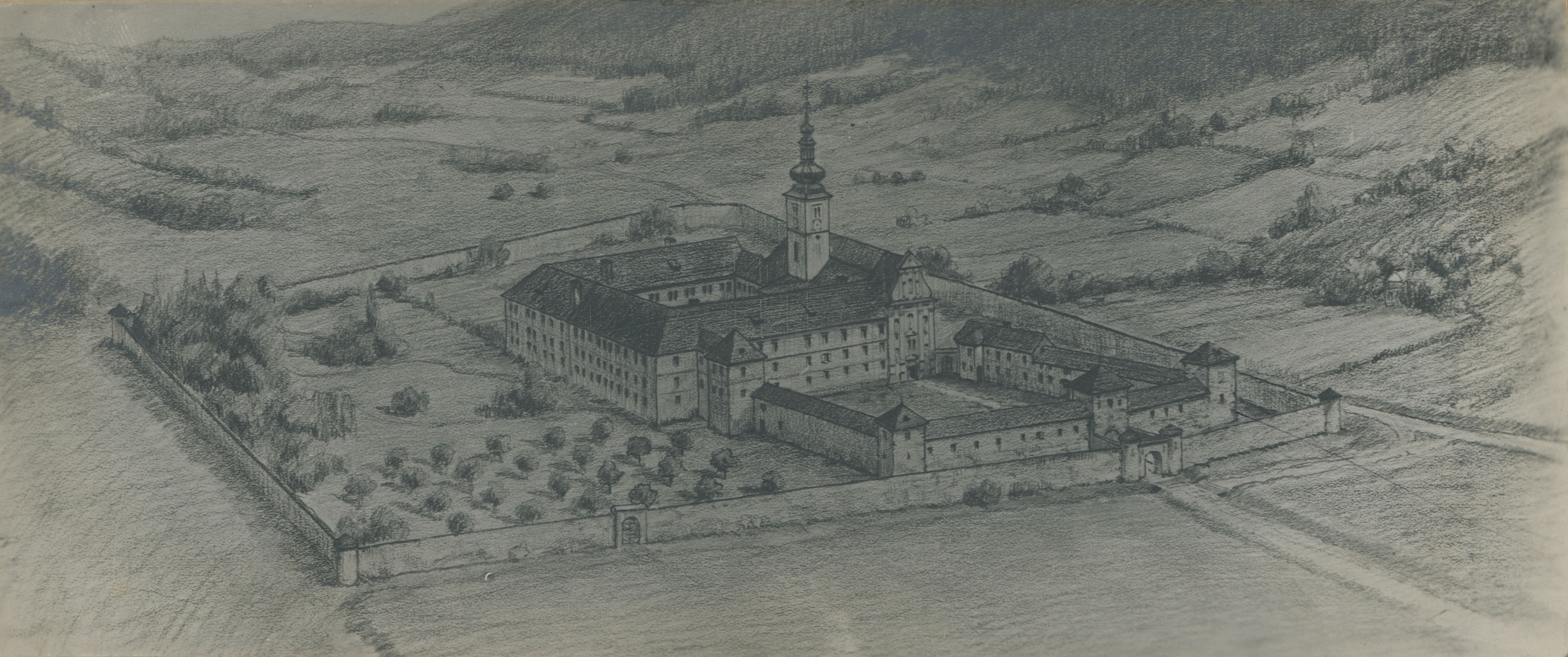Gjuro Szabo, Lepoglava - Pogled na bivši samostan i crkvu