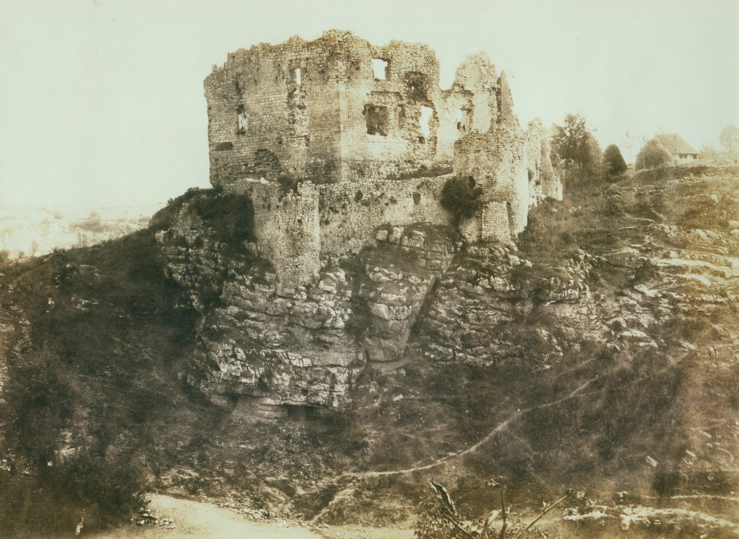 Emil Laszowski, Slunj - Stari grad smješten nad živim pećinama; pogled s južne strane