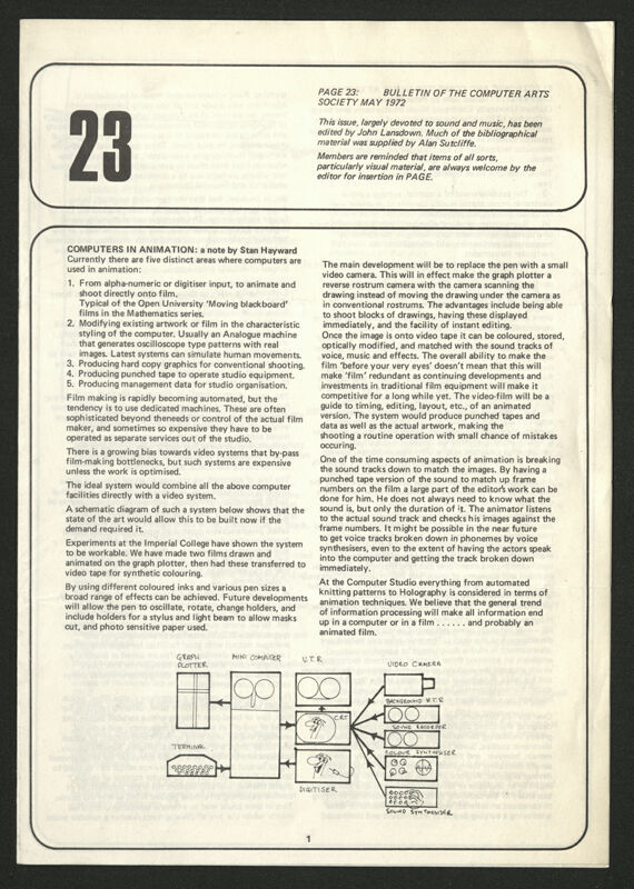 Page: bulletin of The Computer Arts Society 23