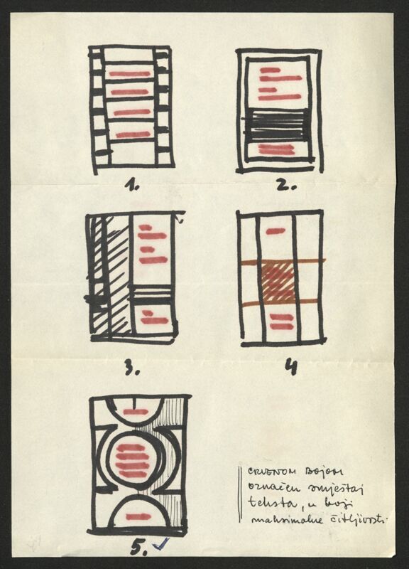 Skica - idejno rješenje plakata - Međunarodna grafička izložba, Ljubljana, 1963.