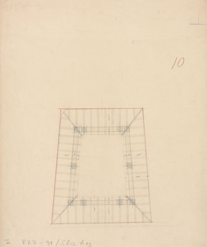 Meštrovićev atelijer (Ivan Meštrović), tlocrt/atrij