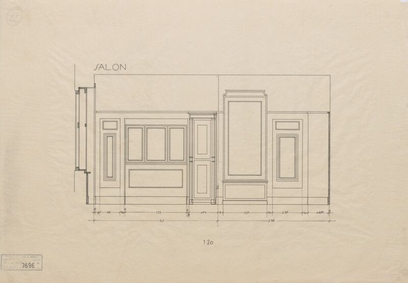 Vila Frangeš, salon/drvena oplata