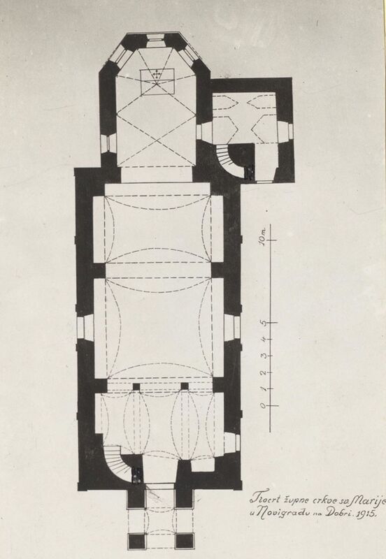Novigrad na Dobri - Župna crkva sv. Marije, tlocrt