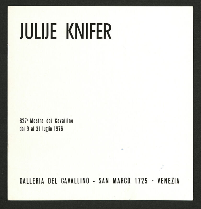 Julije Knifer: 827a Mostra del Cavallino