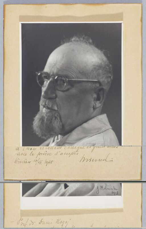 Fotoportret H. Mierzeckog s vlastoručnom posvetom Franji Kogoju
