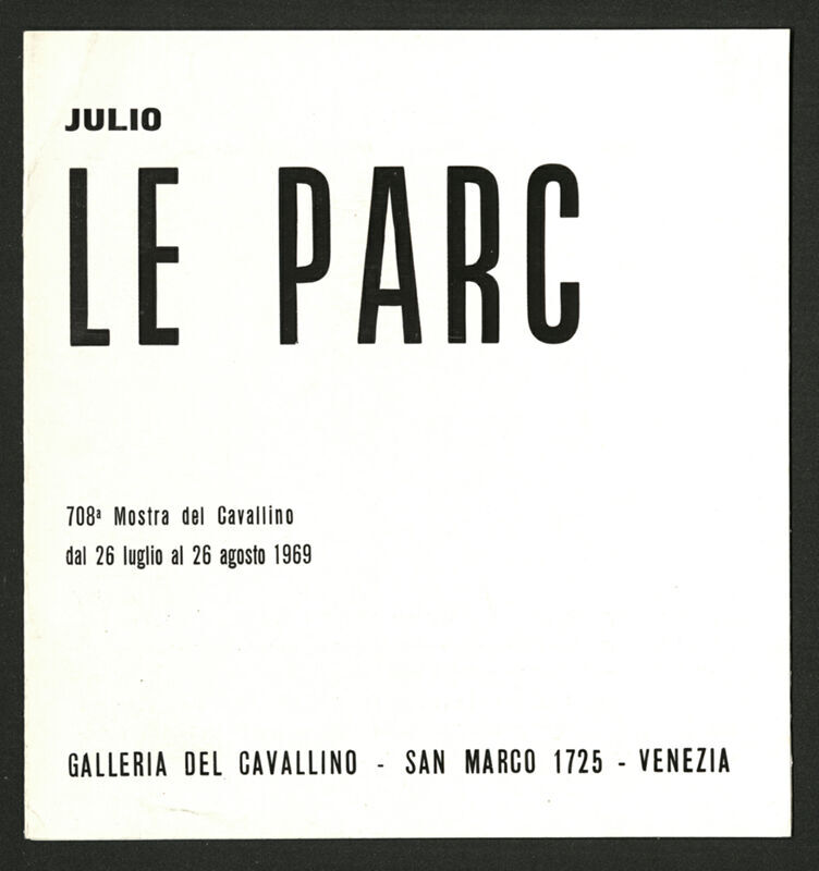 Julio Le Parc: 708a Mostra del Cavallino