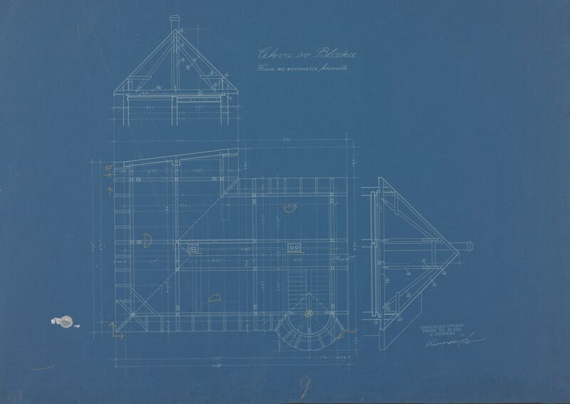 Crkva Sv. Blaža, kuća zvonara/tlocrt/krovište