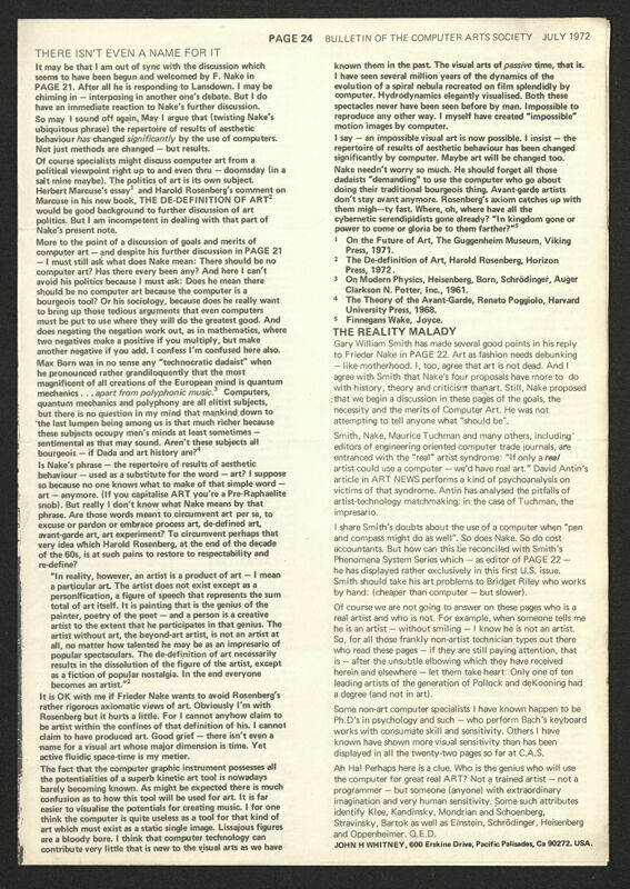 Page: bulletin of The Computer Arts Society 24