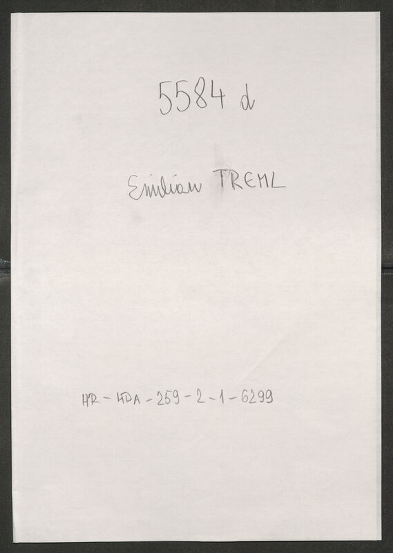 Treml, Emilian, 6.10.1916. Policijski karton