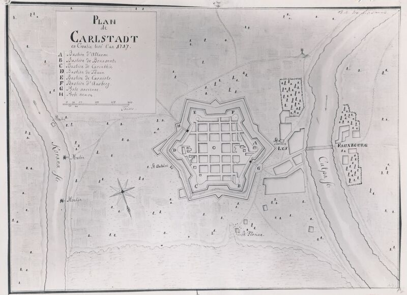 Karlovac - Plan utvrde Karlovac iz 1717. g.