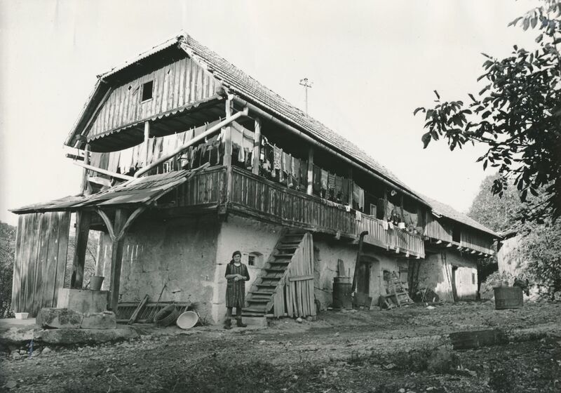 Hodinci (Ozalj) - Tradicijska kuća, ulazno i zabatno pročelje