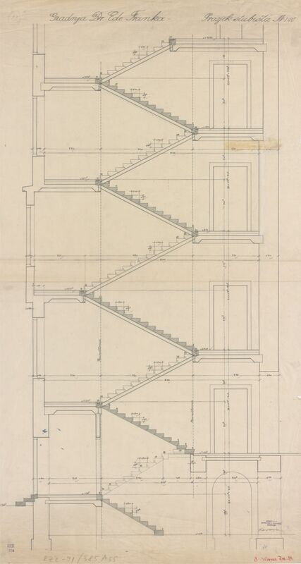 Stambena zgrada Frank, stubište/presjek