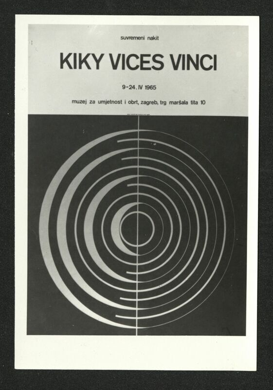 Fotografija - plakat izložbe - Kiky Vices Vinci - suvremeni nakit