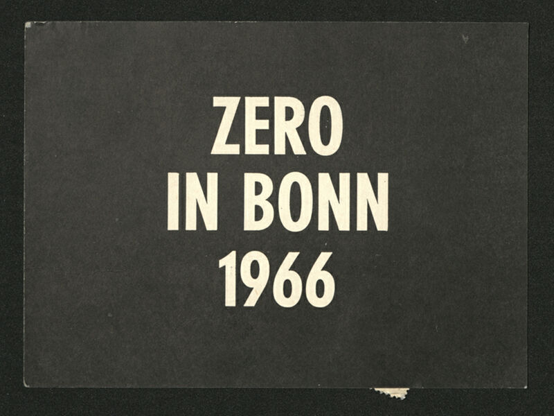 Zero in Bonn 1966