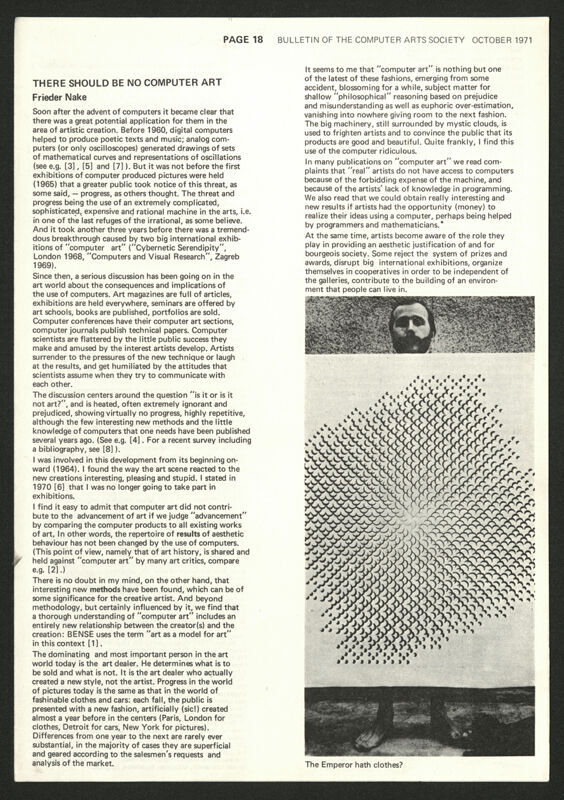 Page: bulletin of The Computer Arts Society 18