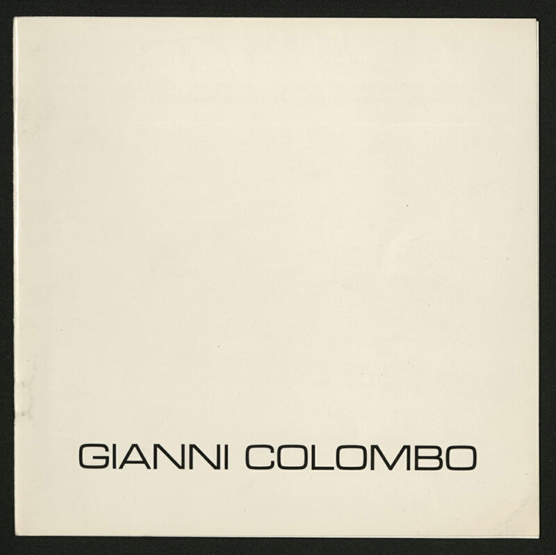 Gianni Colombo - katalog izložbe