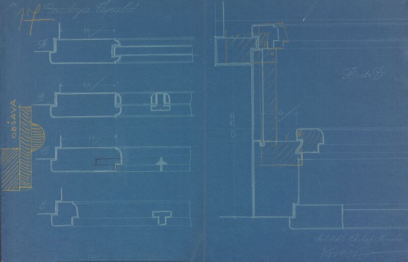 Vila Čepulić, prozori/tlocrti A, B, C, D, E