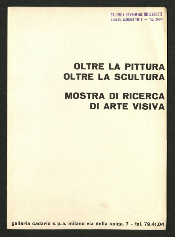 Oltre la pittura oltre la scultura - Mostra di ricerca di arte visiva