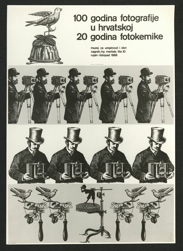 Fotografija - plakat izložbe - 100 godina fotografije u Hrvatskoj - 20 godina Fotokemike