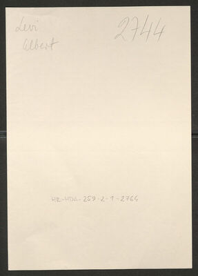 Levi, Albert, 25.3.1896. Policijski karton