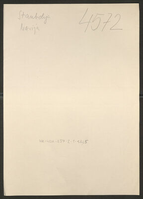 Stanbolija, Marija, 24.9.1884. Policijski karton