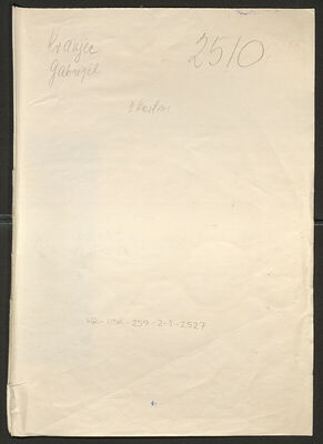 Kranjec (Kranjc), Gabrijel, 8.3.1889. Policijski karton