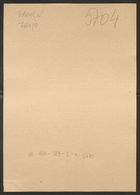 Udovičić, Franjo, 1927. Policijski karton