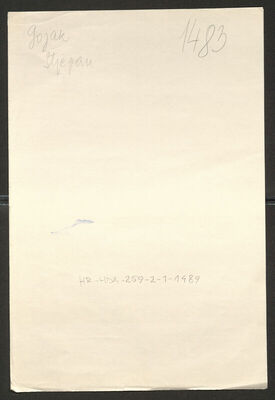 Gojak, Stjepan, 12.11.1908. Policijski karton