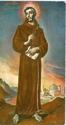 Sveti Nikola Tavelić prema oltarnoj slici Brune Bulića u Sinju