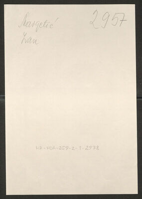 Margetić, Ivan, 1.7.1911. Policijski karton