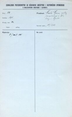 Gjuro Szabo, nalog za putovanje u Beč, Prag i Budimpeštu