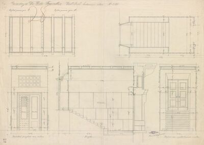 Stambena zgrada Frank, vestibul/presjek/pogled/vrata