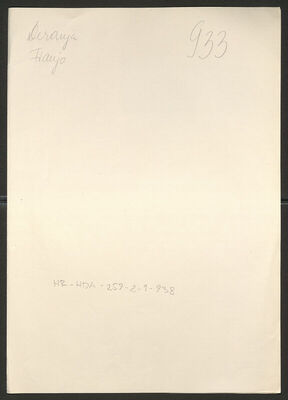 Deranja, Franjo, 2.3.1923. Policijski karton