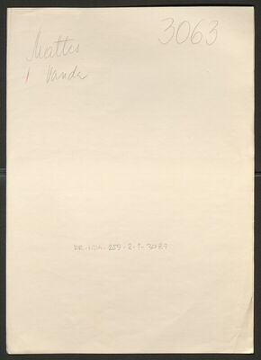 Mattes, Vanda rođ. Novosel, 31.3.1915. Policijski karton