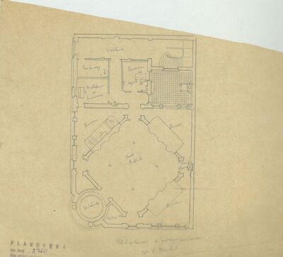 Pariške teme, studija tlocrta banke Hôtel de la Caisse d'épargne