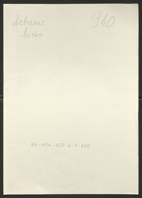 Debanić, Mirko, 29.10.1903. Policijski karton