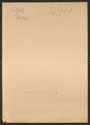 Šiljak, Marko, 1904. Policijski karton